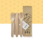 مجموعة وجبات تيك أواي خشبية